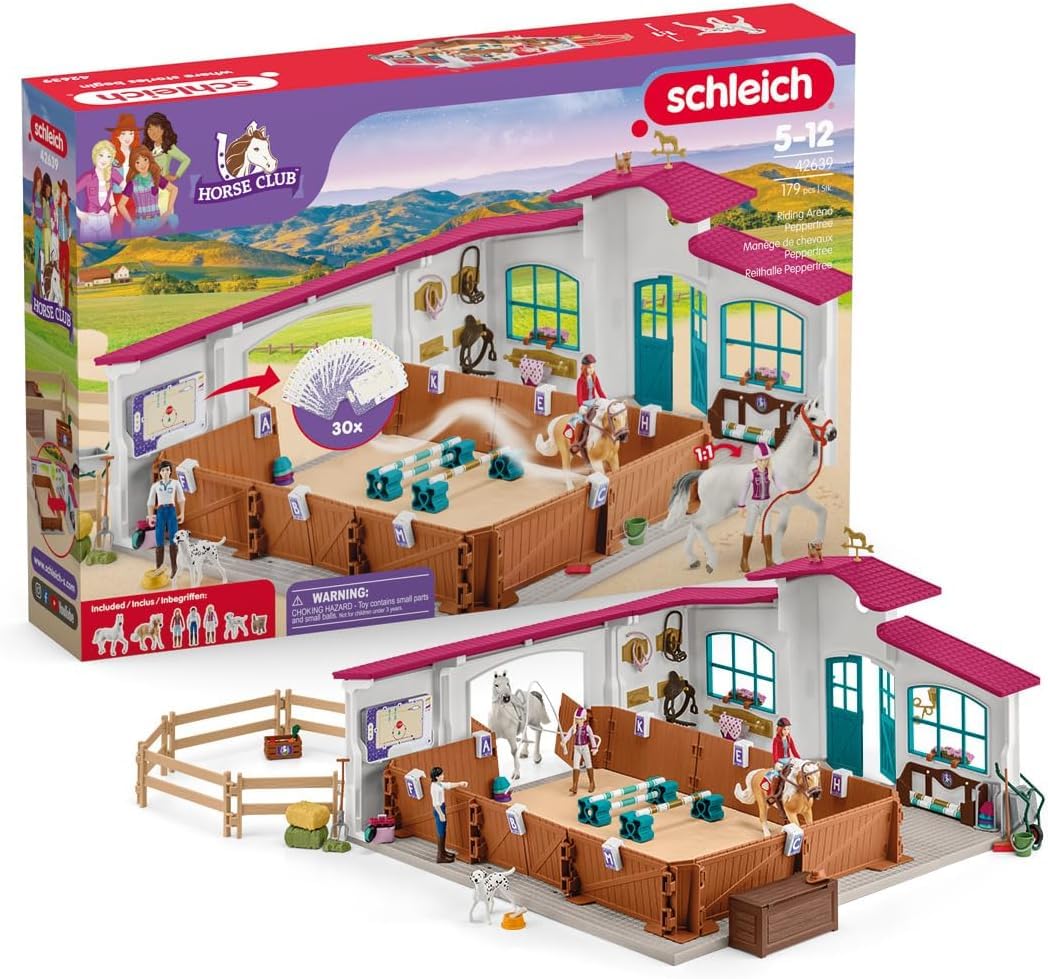 Grand Manege Equestre, Caja de figuras y accesorios, Schleich 42639 Horse Club, Para ni�os a partir de 5 a�os