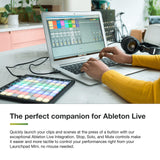 Novation Launchpad Mini [MK3] — Panel portátil MIDI con 64 almohadillas, panel controlador con USB para actuaciones de Ableton Live y Logic Pro