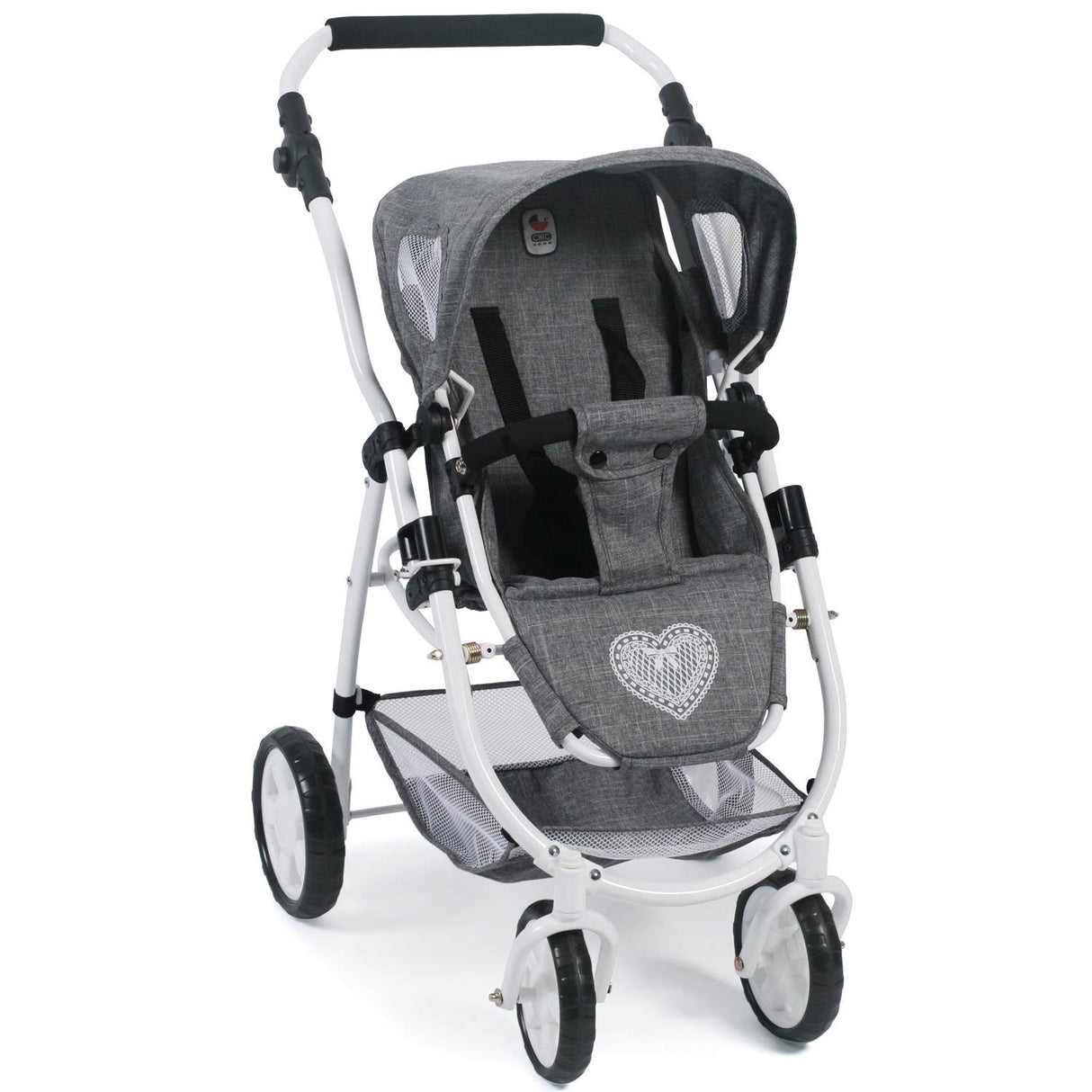 Bayer Chic 2000 637 76 Carrito Emotion All in, 3 en 1 de muñecas, Jeans Gris, de 3 a 6 años.