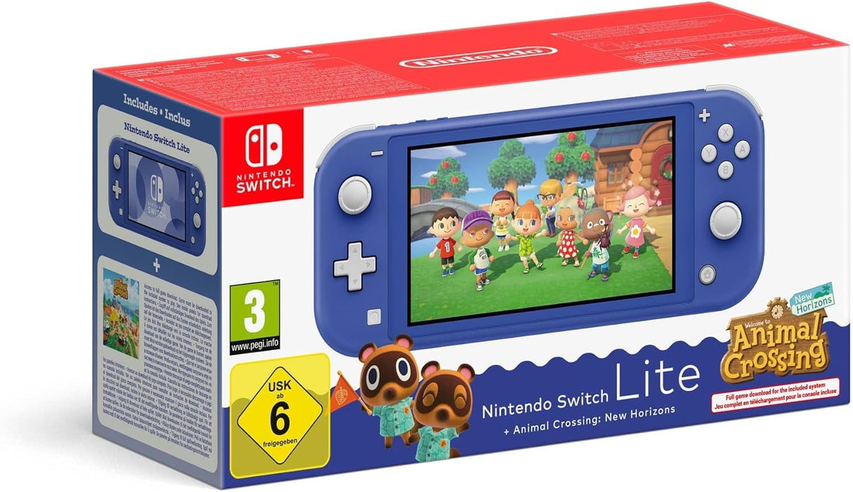 Nintendo Switch Lite Blue + Animal Crossing New Horizons