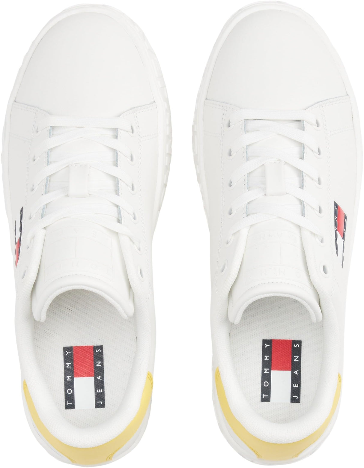 Tommy Jeans Tjw Logo Outsole Sneaker ESS En0En02703, Parte Superior Baja Mujer, Yellow (Yellow Dahlia), 37 EU