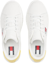 Tommy Jeans Tjw Logo Outsole Sneaker ESS En0En02703, Parte Superior Baja Mujer, Yellow (Yellow Dahlia), 37 EU