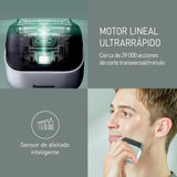 Panasonic ES-ACM3BW503 Serie 700 Afeitadora Compacta de 3 Cuchillas, Afeitadora Eléctrica Húmeda y Seca para Hombres, Sensor de Barba, Resistente al Agua IPX7, Carga USB-C y Adaptador, Blanco