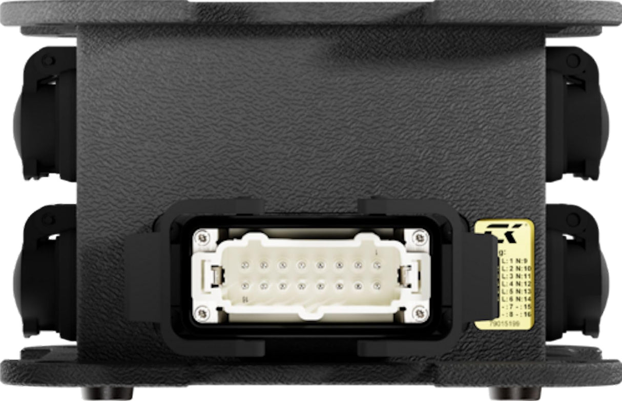 Power Turtle Multicore Box para distribución eléctrica compacta, extremadamente robusta que permite una reducción significativa del volumen