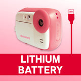 AgfaPhoto Realikids Cámara instantánea + 1 Tarjeta Micro SD de 32 GB + 3 Rollos de Papel térmico ATP3WH - Cámara instantánea para niños, Pantalla LCD de 2.4 Pulgadas, Espejo Selfie y Filtro de Fotos