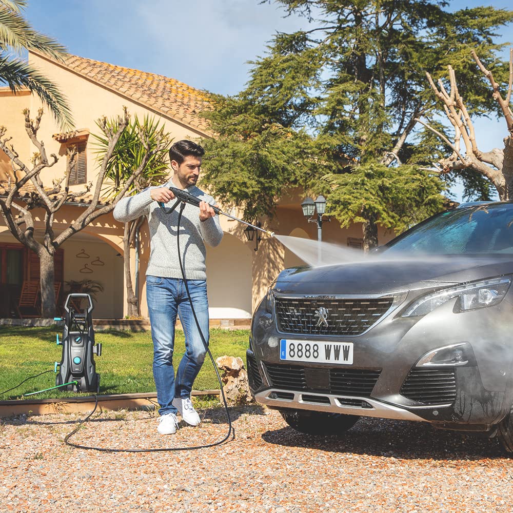 Cecotec Hidrolimpiadora Hydroboost 3200 Induction ProClean. 3200 W, Motor Brusless, Presión máx 225 Bar y Caudal MAX 540l/h, Accesorios para Suelos y Coche, Bomba de Aluminio, Radio de acción 14m