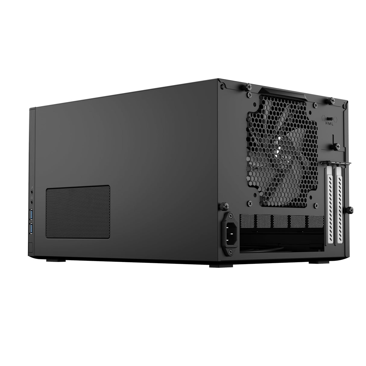 Fractal Design Node 304, Caja de Ordenador de sobremesa para Mini ITX (USB 3.0, 6 Compartimentos internos), Negro