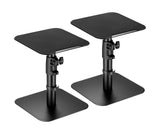 RICOO Soporte de Mesa para Altavoces LH069-T, Soporte, Ideal para Sonido Envolvente y Alta Fidelidad, Juego de 2, 240x240x405 mm, Negro