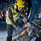 Bosch Professional BITURBO GWX 18V-15 SC - Amoladora angular a batería (18V, disco Ø 125 mm, X-LOCK, velocidad variable, Connectivity, sin batería, en L-BOXX)