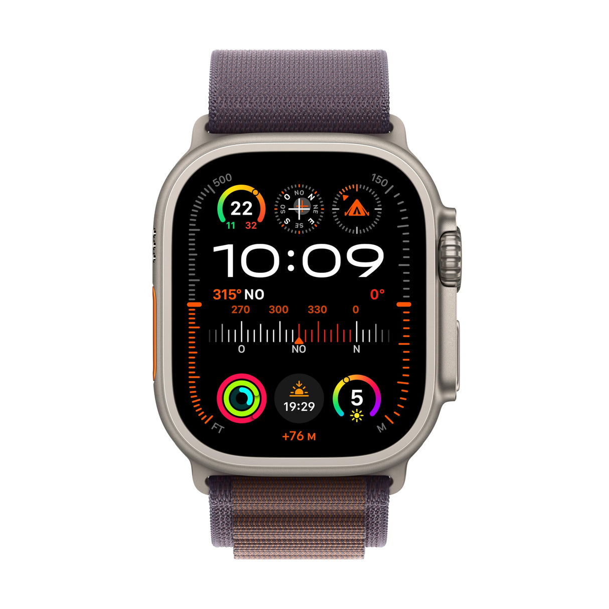 Apple Watch Ultra 2 [GPS + Cellular] Smartwatch con Caja de Titanio Resistente de 49 mm y Correa Loop Alpine índigo - Talla S. Monitor de entreno, GPS de Alta precisión, Neutro en Carbono