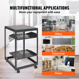 VEVOR Rack de Servidor de Marco Abierto de 15U, Profundidad Ajustable de 23"-40", Rack de Servidor de Red, 4 Postes con Ruedas, sostiene Todos Sus Equipos de TI de Red Módem enrutador de Engranaje