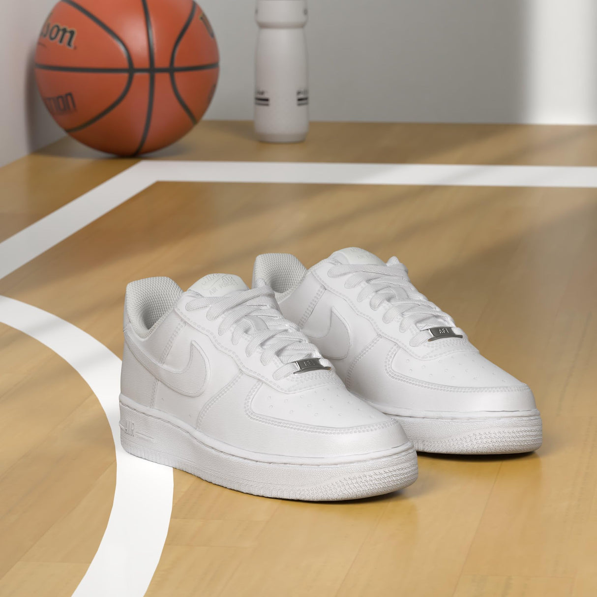 NIKE Air Force 1 '07, Zapatillas Mujer, Blanco Light White, 38.5 EU