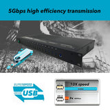 INFITRONIC - IN19PLG002-19 Pulgadas USB 3.0 Hub16-ports con estación de Carga y sincronización (Montaje en Rack de 1 UE)