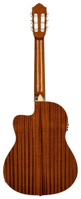 Ortega Guitars Family Series Pro - Guitarra de concierto de tamaño completo (electroacústica, abeto y caoba, incluye funda (RCE141NT)
