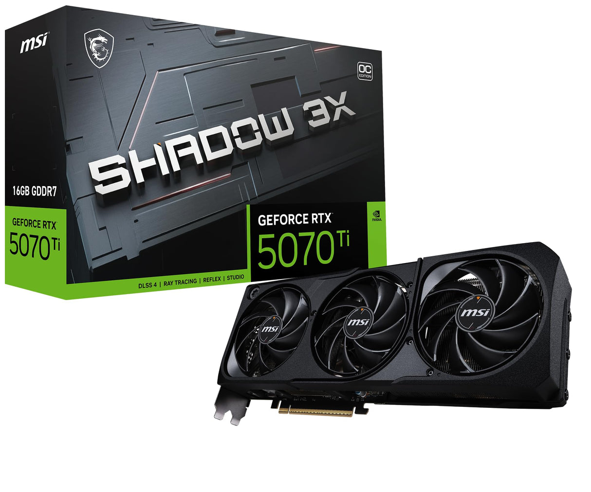MSI GeForce RTX 5070 Ti 16G Shadow 3X OC - Tarjeta gráfica