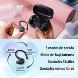 JVC Auriculares Inalámbricos Deportivos HA-EC75T, Ganchos Ajustables, 40h Batería, Cancelación de Ruido + Modo Ambiente, Resistencia IP57, Baja Latencia, Micrófono – Negro
