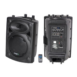 Ibiza - SLK8A-BT - Altavoz activo PLUG & PLAY de 8"/20cm, 300W con amplificador integrado - Bluetooth, USB, SD y AUX - Negro