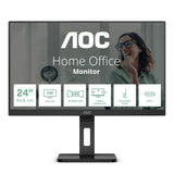 AOC 24P3CV Monitor 24 Pulgadas FHD, 100Hz, IPS, 4 ms GtG, Adaptive Sync., Altura Ajustable, Altavoces (1920x1080, 1x HDMI 1.4, 1x DP 1.2, USB-Hub), Negro