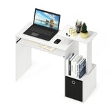 Furinno Econ Multipurpose Home Office Escritorio, Tabla de Madera aglomerada, Blanco/Negro, 40.01 x 40.01 x 86.61 cm