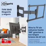 Vogel's Comfort TVM 3845 - Soporte de Pared Giratorio para televisores de hasta 100 Pulgadas, hasta 55 kg, Certificado TÜV, Giratorio hasta 180°, máx. VESA 600 x 400, compatibilidad Universal