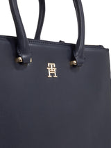 Tommy Hilfiger Bolso Tote Mujer Eternity Med con cremallera, Azul (Space Blue), Talla Única
