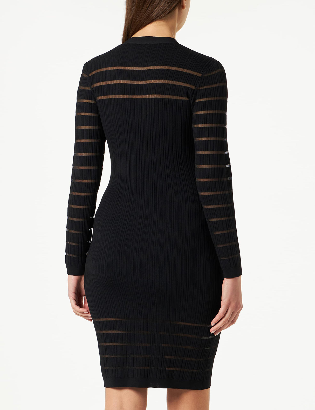 Pinko Sangria Vestido Costa Viscosa IR Informal, Z99_Negro Limousine, XL para Mujer