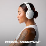 Skullcandy Crusher ANC 2 Cascos Over-Ear Inalámbricos con Cancelación de Ruido y Sensory Bass, Charging Cable, 50 h de Autonomía, Skull-iQ,Alexa Habilitada, Compatibles Dispositivos Bluetooth, Bone