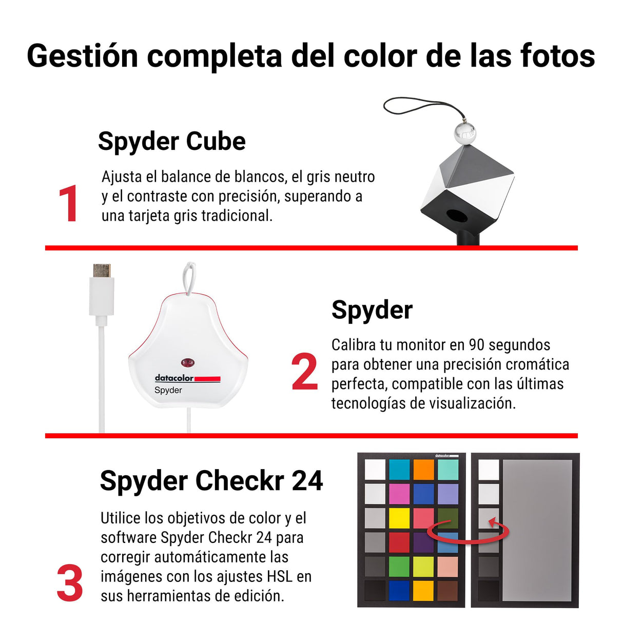 Datacolor Spyder Celebration Kit: Spyder 2024, Cube y Checkr 24 - Kit de Herramientas de Color para fotografía - De Captura a visualización - Gestión Completa del Color para fotografía