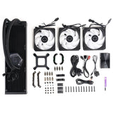 Cooler Master MasterLiquid Atmos 360 Black Refrigeración Líquida para CPU – Refrigeración Líquida AIO, Bomba Doble Cámara, Ventiladores SickleFlow 120 Edge Preinstalados, ARGB Gen 2, LGA1700 y AM5