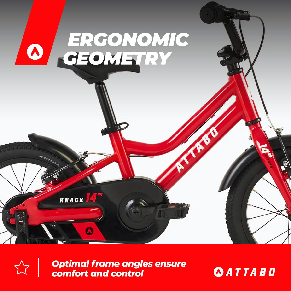 ATTABO Knack 14" Atb-b5i022 Bicicleta, Rojo