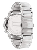 Tommy Hilfiger Reloj Analógico de Cuarzo Multifunción para Hombre con Correa de Acero Inoxidable Plateada - 1710401