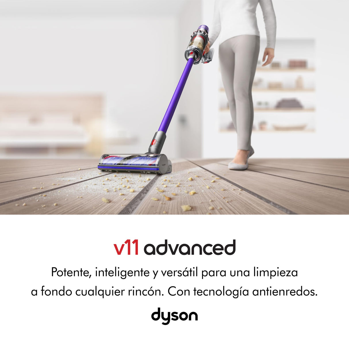 Dyson V11 Advanced Aspiradora Vertical sin Cable (níquel/Morado)