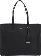 Calvin Klein Bolso Shopper Mujer Must Medium con cremallera, Negro (Ck Black), Talla Única