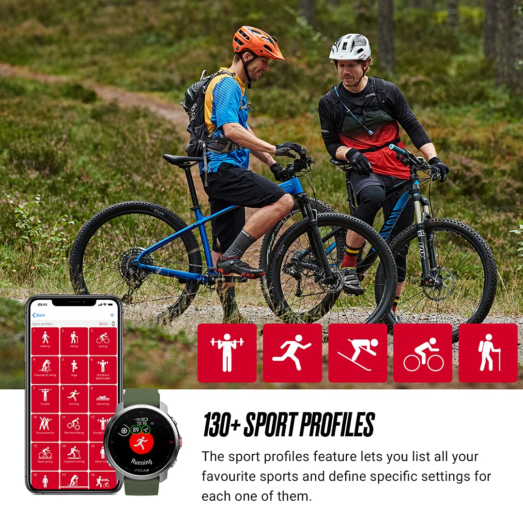 Polar Grit X - Outdoor Multisport Watch con GPS con Brújula, Altímetro y Durabilidad de Nivel Militar para Practicar Trail Running, Mountain Bike, Ciclismo - Batería de Larga Duración