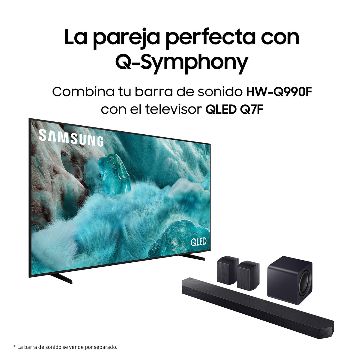 SAMSUNG Barra de Sonido HW-Q990F/ZF 2025 - Dolby Atmos inalámbrico, Q-Symphony,11.1.4 Canales, SpaceFit Sound Pro y Compatible con asistentes de Voz