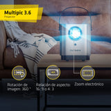 OVERMAX Multipic 3.6 Proyector, proyector portátil de hasta 150", Home Cinema HD 720p, 3500 lúmenes, WiFi, relación de Aspecto: 16:9, 4:3, 2 Altavoces estéreo, HDMI, USB, AV, Salida DE Audio, IR