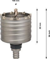 Bosch 2 608 580 524 - Corona perforadora hueca SDS-max-9-100 x 80 mm (pack de 1)