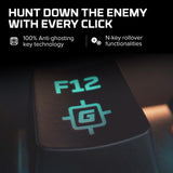 HyperX Alloy Origins – Teclado mecánico para juegos RGB, HyperX Aqua, (QWERTY – US Layout)