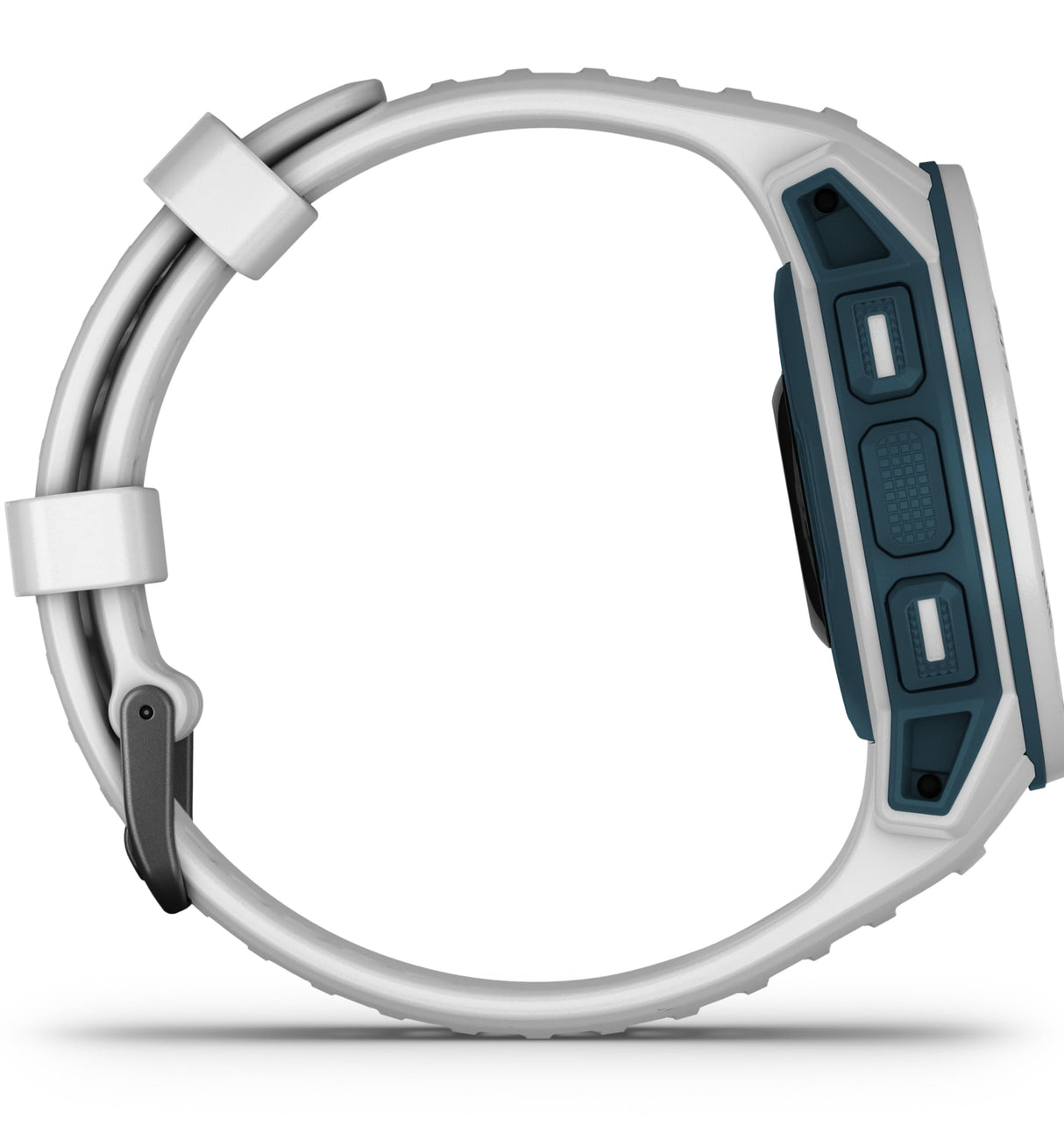 Garmin Instinct Surf Solar, Reloj inteligente con GPS resistente al agua, funciones deportivas de surf, carga solar, pulsioximetría y notificaciones del smartphone, Blanco