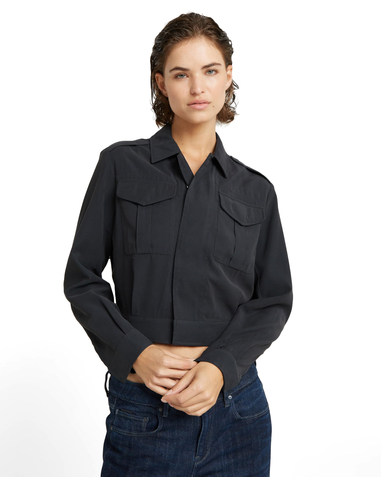 G-STAR Para Mujer Chaqueta Officer Short, Azul (petrol D24583-D522-860), XS