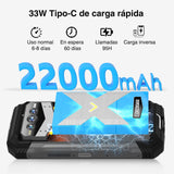 DOOGEE VMAX Plus Movil Irrompible 5G, 36GB RAM+512GB ROM, 22000mAh 33W, Cámara 200MP+Visión Nocturna, 6.58" FHD+120Hz, Dimensity 7050 Móvil Resistente Android 14 Smartphone IP68IP69K/NFC/WiFi6/Huella