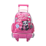 TOTTO - Mochila Escolar con Ruedas, Modelo Sweet Panda M, Mochila Mediana, Capacidad 14 L, 2 Compartimentos, 2 Bolsillos Botella, Protección contra Impactos, Cómodas Correas Ajustables, Color Rosa