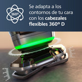 Philips Serie 9000 Afeitadora Eléctrica Hombre, Máquina de Afeitar Barba con Recortadora, 60min de uso, En Seco y Húmedo, Recargable, Centro de Limpieza, Base Carga, 4 Cartuchos, S9976/63, Negro