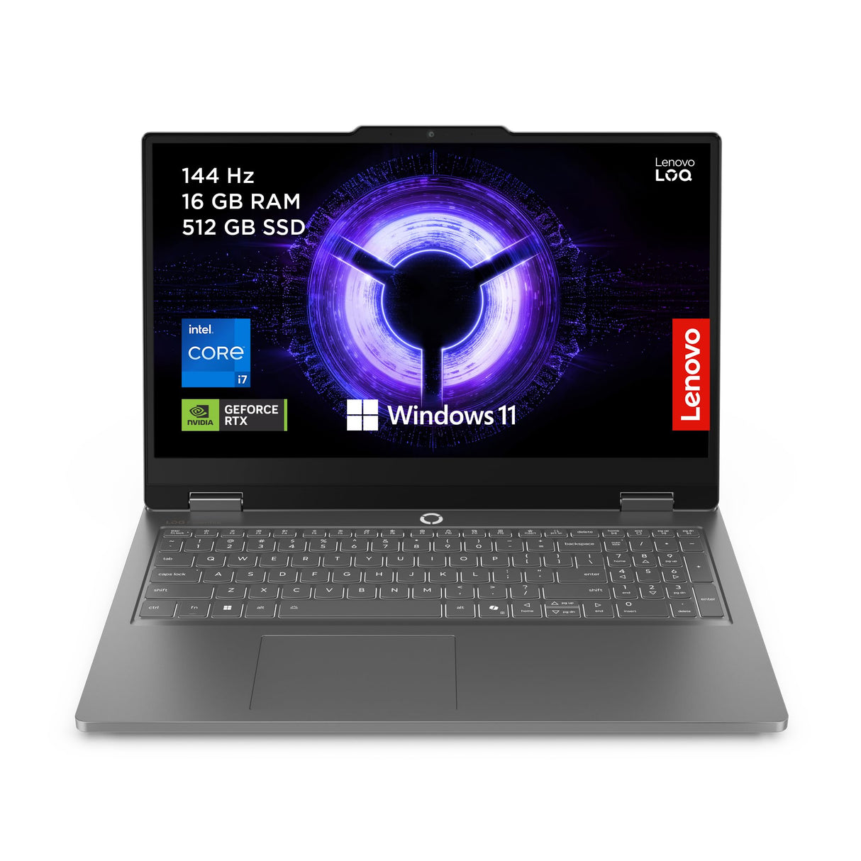 Lenovo LOQ Essential Gen 11 - Ordenador Portátil Gaming IA 15.6" FHD (Intel Core i7-13650HX, NVIDIA GeForce RTX 5050, 16GB RAM, 512GB SSD, 144 Hz, Wi-Fi 6, Windows 11 Home) QWERTY Español - Gris Luna