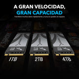 SABRENT Rocket 5 de 4TB Unidad SSD M.2 PCIe Gen 5 14GB/s X4 NVMe Interna de Rendimiento avanzado (SB-RKT5-4TB)