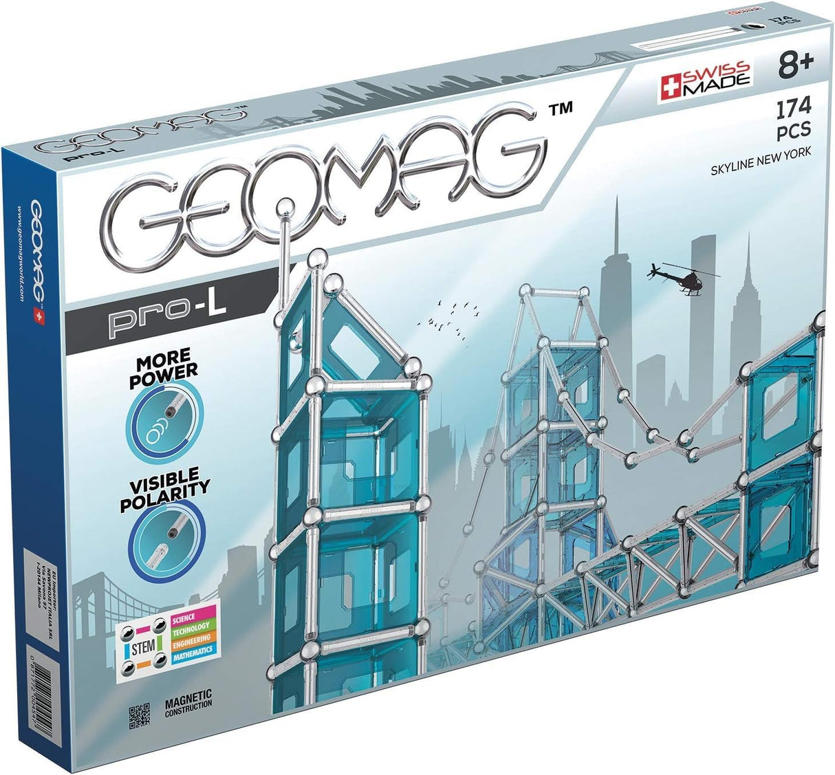 Geomag Pro-L Construcciones magnéticas y juegos educativos, 174 Piezas (27), Multicolor