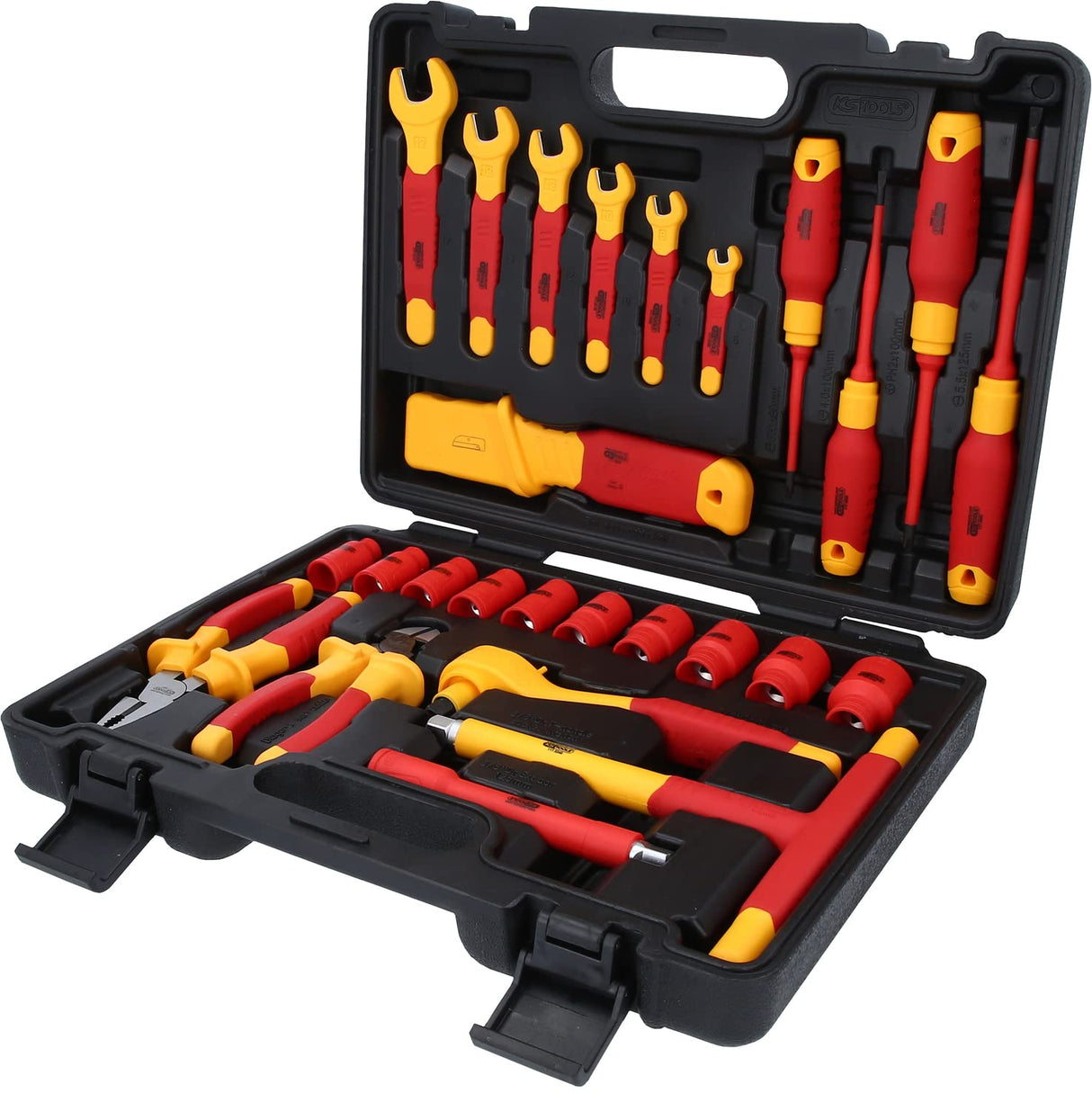 KS Tools 117.1895 - Kit de herramientas aislado para vehículos híbridos y eléctricos (26 piezas)