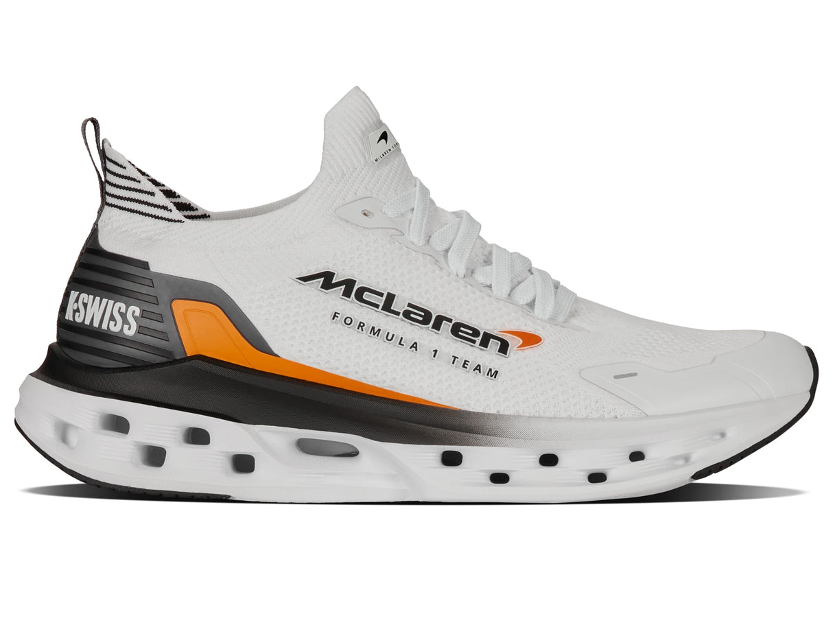 K-Swiss Impls Trnr X Mclaren, Zapatillas Hombre, Wht Blk Papaya, 42.5 EU