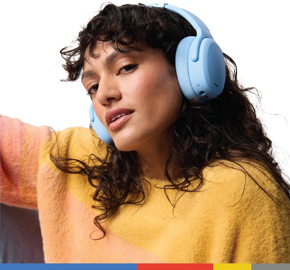 Skullcandy Crusher ANC 2 Audífonos Over-Ear Inalámbricos con Cancelación de Ruido, Sensory Bass, Cable de Carga, 50h Autonomía, Micrófono, Compatibles con Dispositivos Bluetooth, Preppy Summer