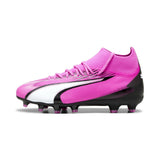 PUMA Ultra Pro FG/AG JR, Soccer Shoe, Poison Pink White Black, 37.5 EU
